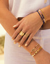 Nefertiti Pack 5 Stainless Steel Gold Rings