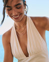 Collar Long Glam Acero Baño Oro