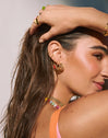 Single Hoop Earring Trio Steel Gold-Plated