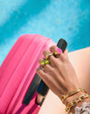 Curve Rainbow Gold Ring 