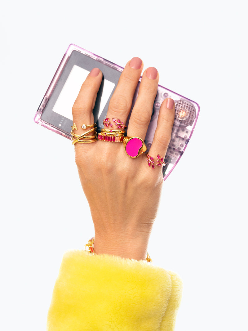 Sia Berries Ring, Gold-Plated