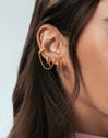 Single Hoop Earring Cleo M Colors Gold Plated