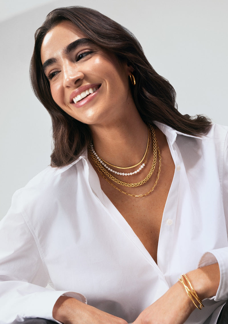 Big Rope Stainless Steel Gold Necklace