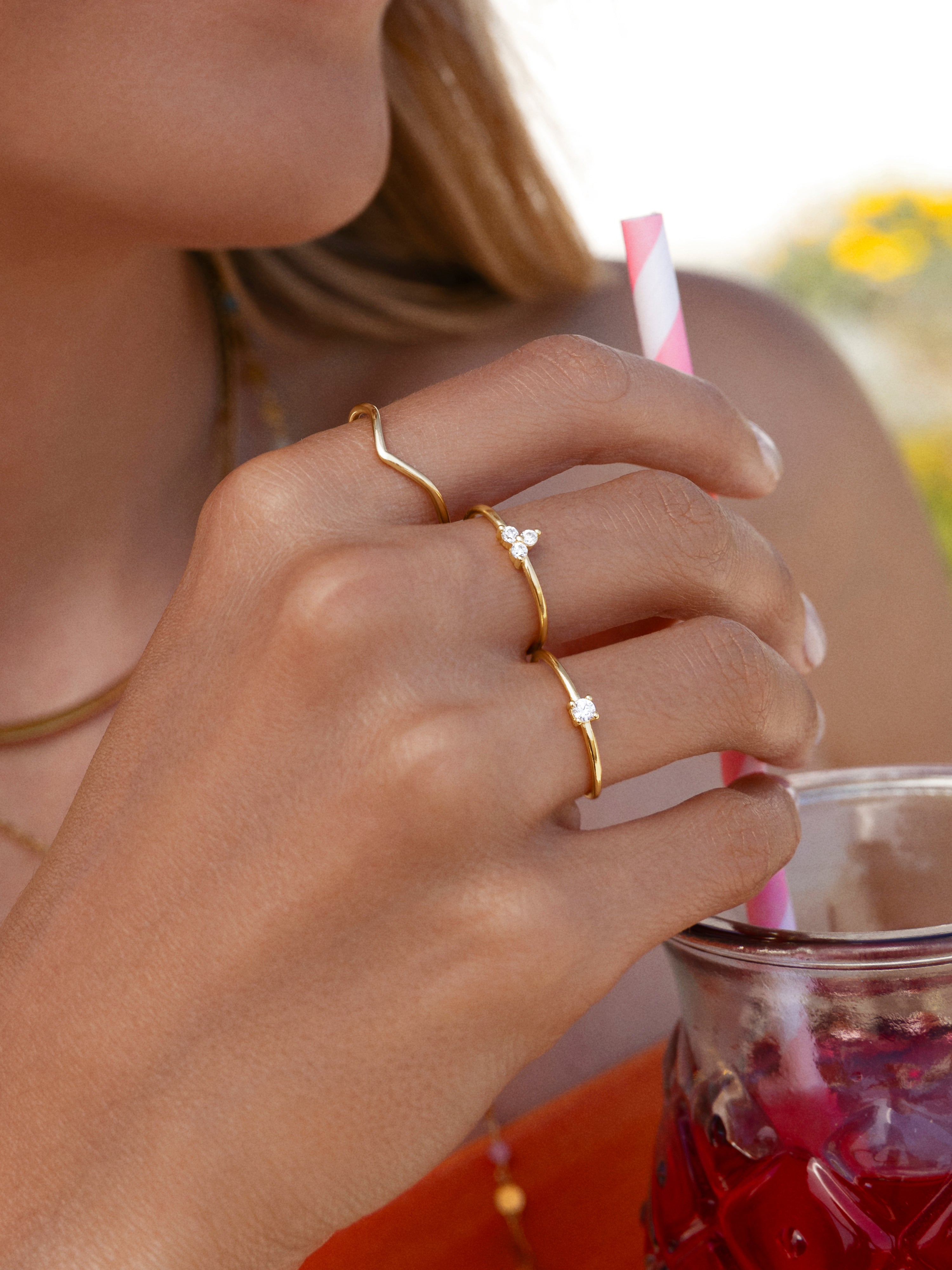 Clover Ring Gold Plated