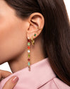Orchic Drop Gold Earrings