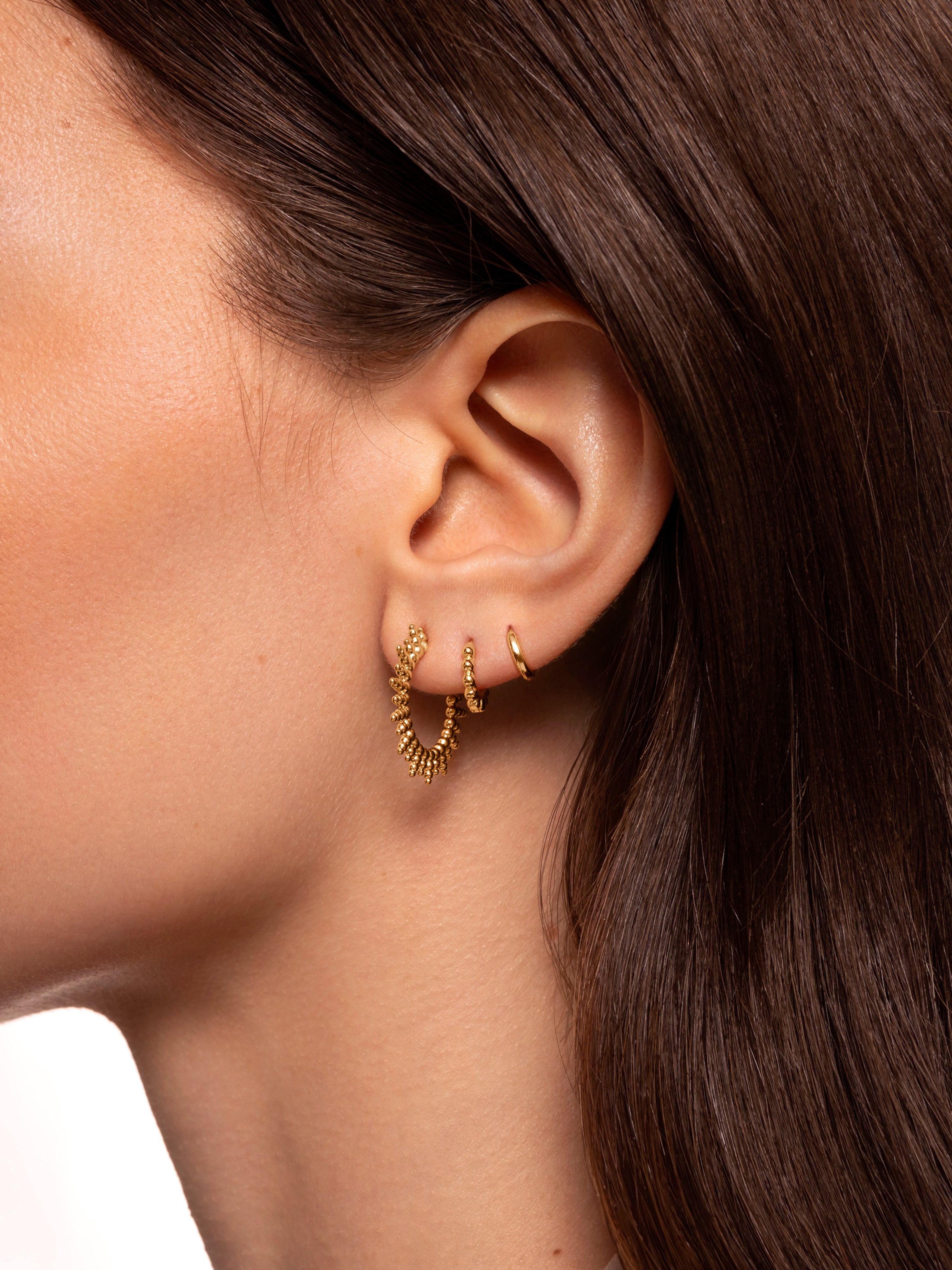 Single gold store hoop earring