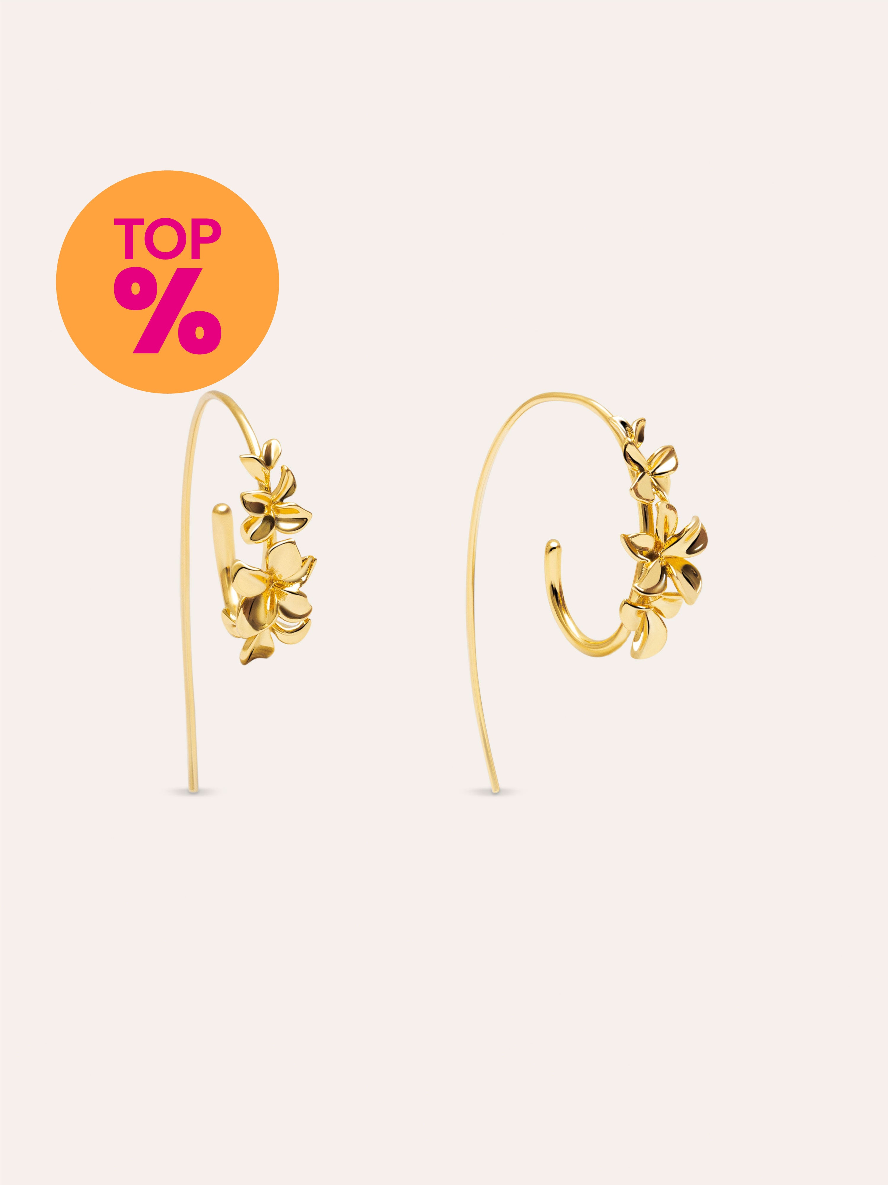 Gladiolo Gold Earrings