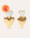 Duo D'Amour Mother-of-Pearl Earrings Stainless Steel 18kt Gold Plated