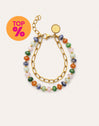 Alpine Stones Gold Plated Steel Bracelet
