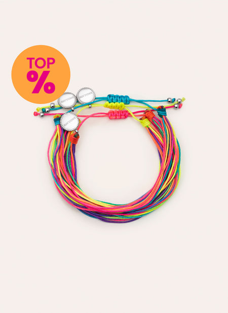 3 Pack Rainbow Fruits Stainless Steel Bracelets