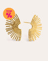 Sunbeam Stainless Steel Gold Earrings