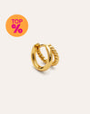 Double Tressia Gold Single Earring