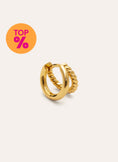 Double Tressia Gold Single Earring