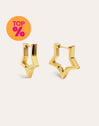 Superstar Stainless Steel Gold Earrings