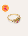 Rainbow Bubbles Gold Ring