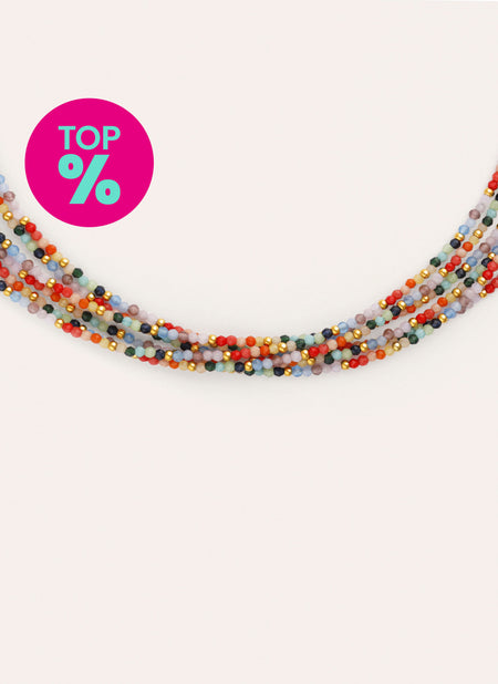 Necklace Mawi Colors Steel Gold Plated