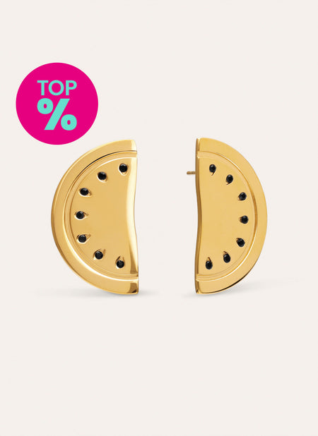 Watermelon Earrings Steel Gold Plated