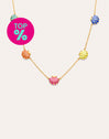 Shells Enamel Necklace Gold Plated