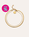 Double Lisse Tail Gold-Plated Steel Anklet