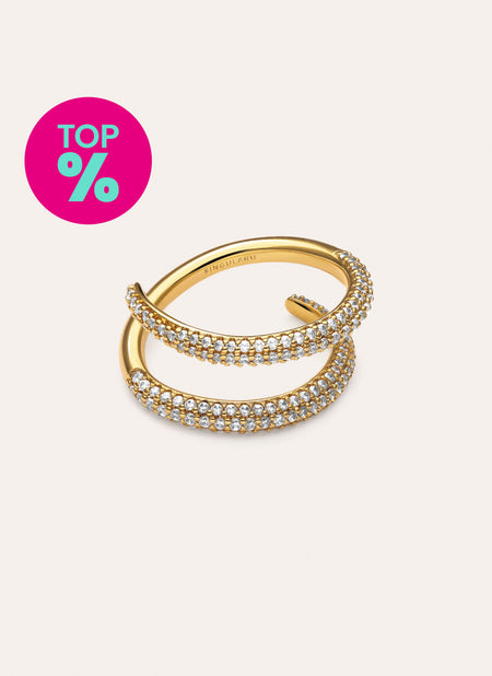Doble Scarlett Gold Ring