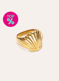 Shelly Ring Steel Gold Plated
