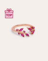 Raspberry Bougainvillea Ring Rose Gold 