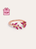 Raspberry Bougainvillea Ring Rose Gold 
