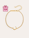 Single Letter Gold Bracelet 