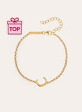 Single Letter Gold Bracelet 