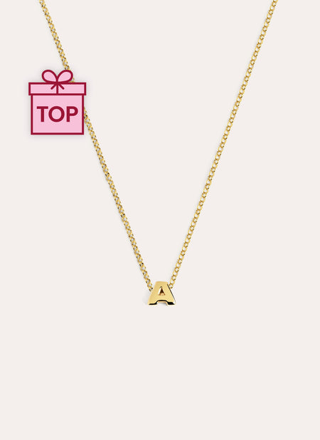 Single Letter Personalized Gold Necklace