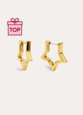 Superstar Stainless Steel Gold Earrings
