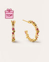 Estellar Colors Gold Hoop Earrings