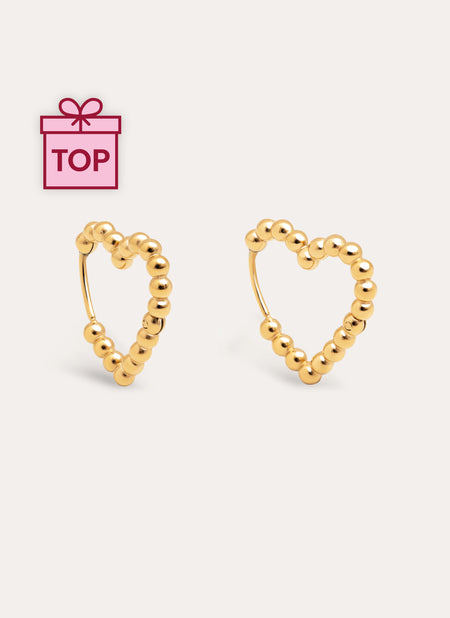 Pendientes Cora Dots Acero Baño Oro