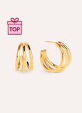 Triple Gold Hoop Earrings