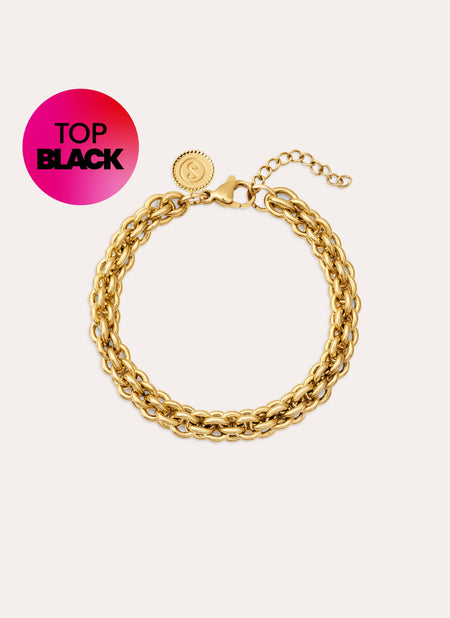 Big Rope Stainless Steel Gold Bracelet