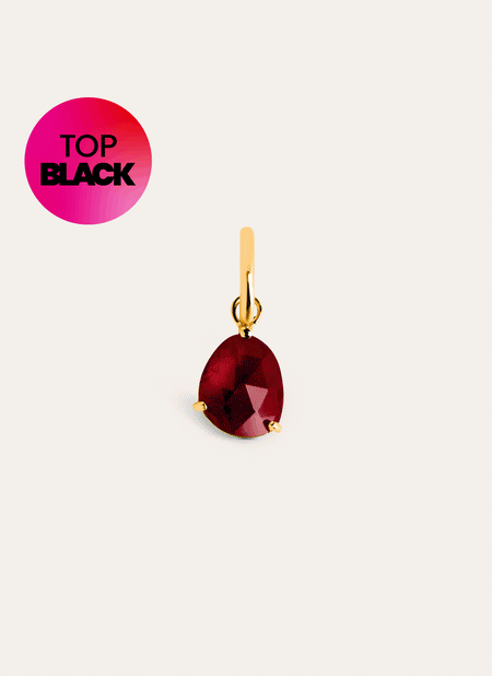 Charm Birthstones Plata Baño Oro