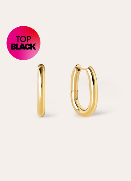 Bolero Stainless Steel Hoop Gold Earrings