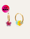 Carmen True Flower Colors Hoop Earrings 