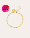 Crystal Solar Stainless Steel Gold Bracelet