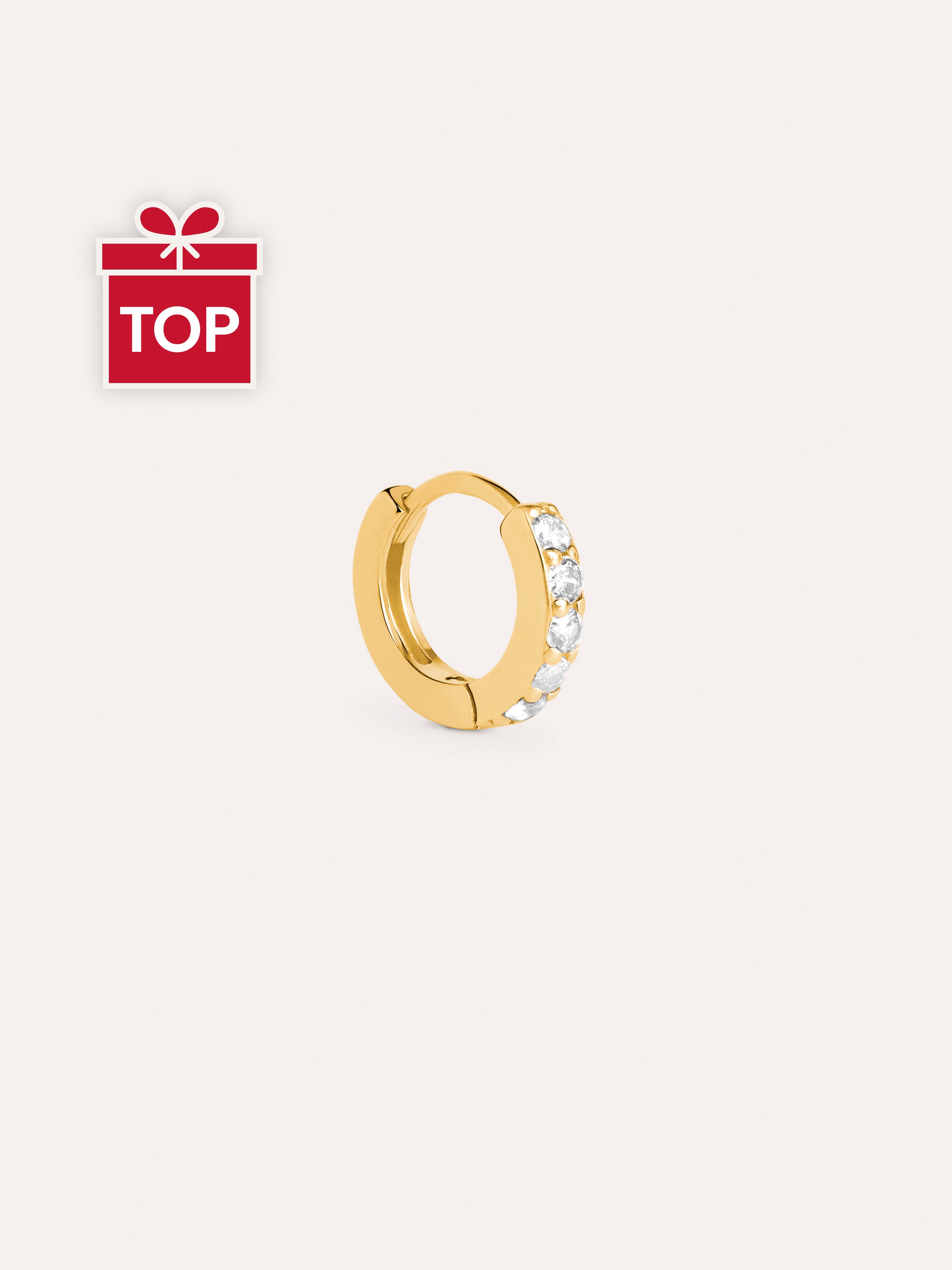 Cleo M Gold Hoop Single Earring