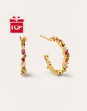 Estellar Colors Gold Hoop Earrings
