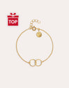 Circles Twist Gold Bracelet