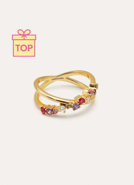 Estelar Cross Gold Ring 