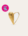Single Earring Mussel Enamel 18kt Gold Plated