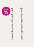 Pendientes Long Mar Acero