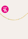 Long Crystals Solar Stainless Steel Gold Necklace