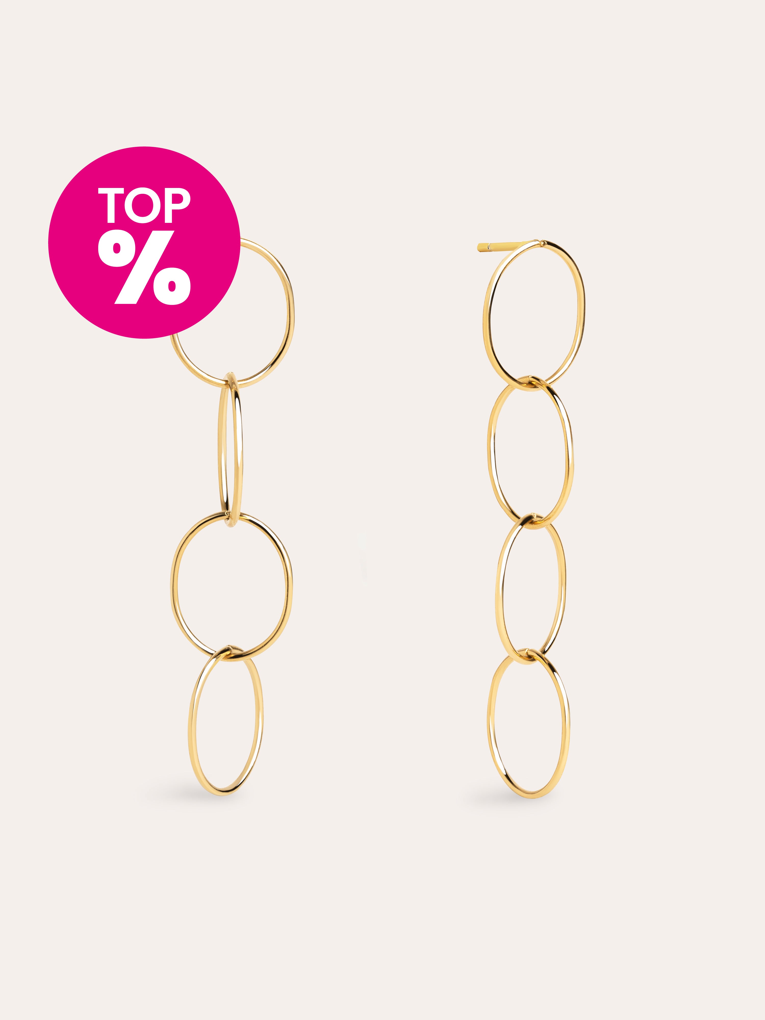 Circles & Circles Gold Earrings