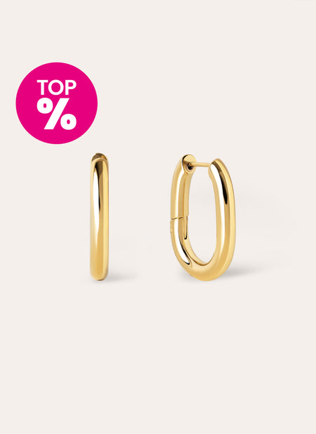 Bolero Stainless Steel Hoop Gold Earrings