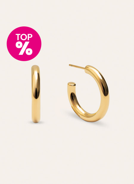 Pendientes Aro Nairobi Acero Baño Oro