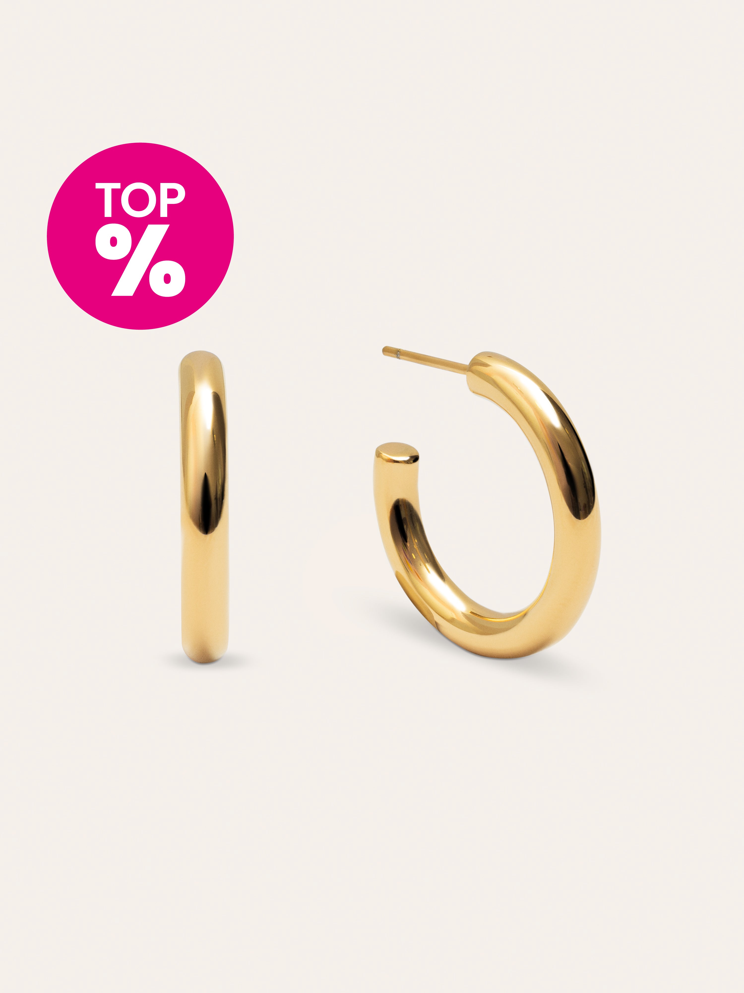 Pendientes Aro Nairobi Acero Baño Oro